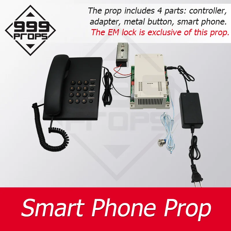 US $129.00 Room Escape Antique Phone Prop smart phone prop dial right code to get sound clues or open lock 999PROPS