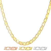 Kpop итальянская цепь в морском стиле ожерелье мужские ювелирные изделия золото/розовое золото/серебро Цвет цепочка на шею для мужчин/wo мужчин N615