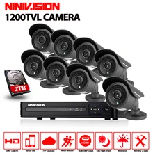 8CH AHD 1080N DVR CCTV Security Camera System 1200TVL Outdoor Day Night IR waterproof Camera Kit Video Surveillance System