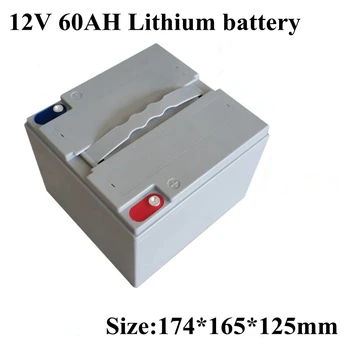 

Brand 12v 60Ah Lithium Li-ion Battery 12.6v 18650 BMS 3s Rechargeable Battery for Light Led Wheelchair Toy Car +5A Charger