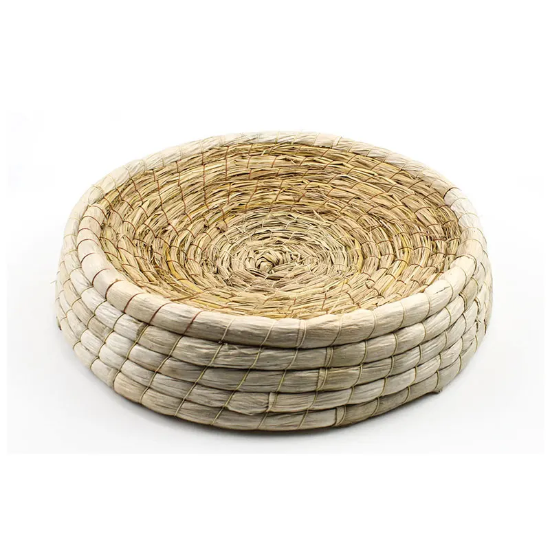  Large Space Pet Cat Scratch Board Bowl Nest Handmade Weaving Massage Scratching Pad Kitten Rabbit M