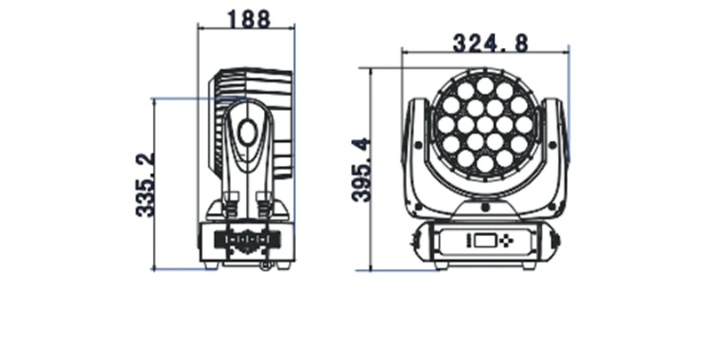 8 шт./19x12 Вт Zoom перемещение головного света rgbw 4in1 dmx зум крашение Переезд головного света