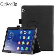 Todopoderoso superior de LA PU Funda Protectora Cubierta Del Soporte Con Correa de Mano y Ranuras Para Tarjetas para Huawei MediaPad T3 10.0 Pulgadas