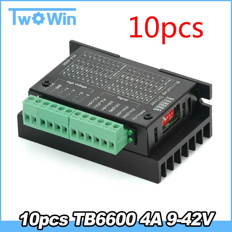 

Updated version of TB6600 Stepper Motor Driver 4A 9~42V TTL 32 Micro-Step CNC 1 Axis NEW 2 or 4 Phase of Stepper Moto 42, 57, 86