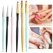 Kuas Nail Art 2 Jenis 3 Pcs Nail Art Liner Menghiasi Alat Lukisan Bulat Ujung Pena Gambar Nail Art Alat kuku Aksesoris(China)