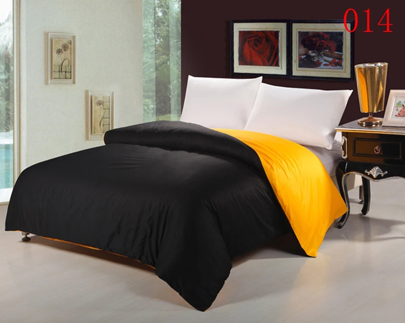 Black Yellow Bedroom Home Textiles Cotton Duvet Cover Comforter