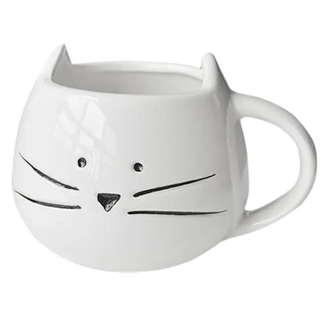 $US $6.79 Coffee Cup Black Cat Animal Milk Cup Ceramic Lovers Mug Cute Birthday giftChristmas Gift (White/Bla