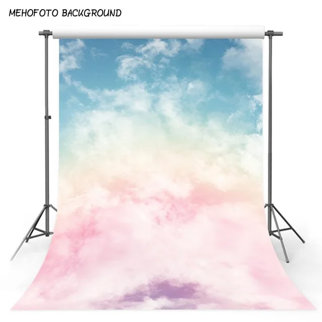 Vinyl Fantasy Sky Pastel Pink Purple Cloud Photography Backdrops
