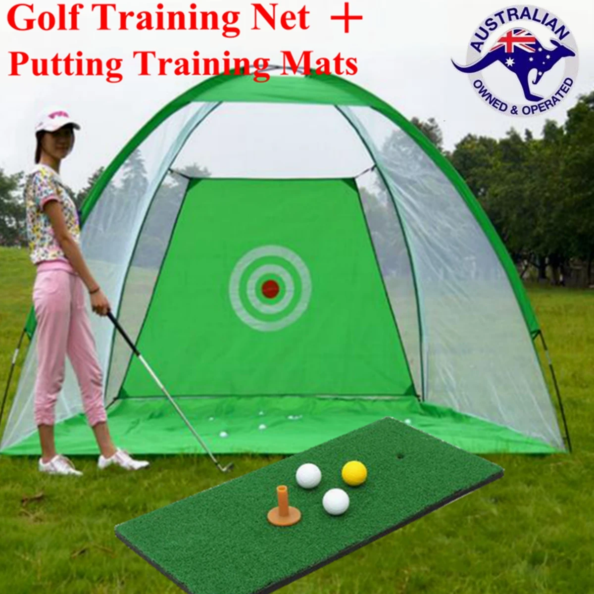 Golf Putting Training Mats Nylon Turf Chipping Driving Range Practice