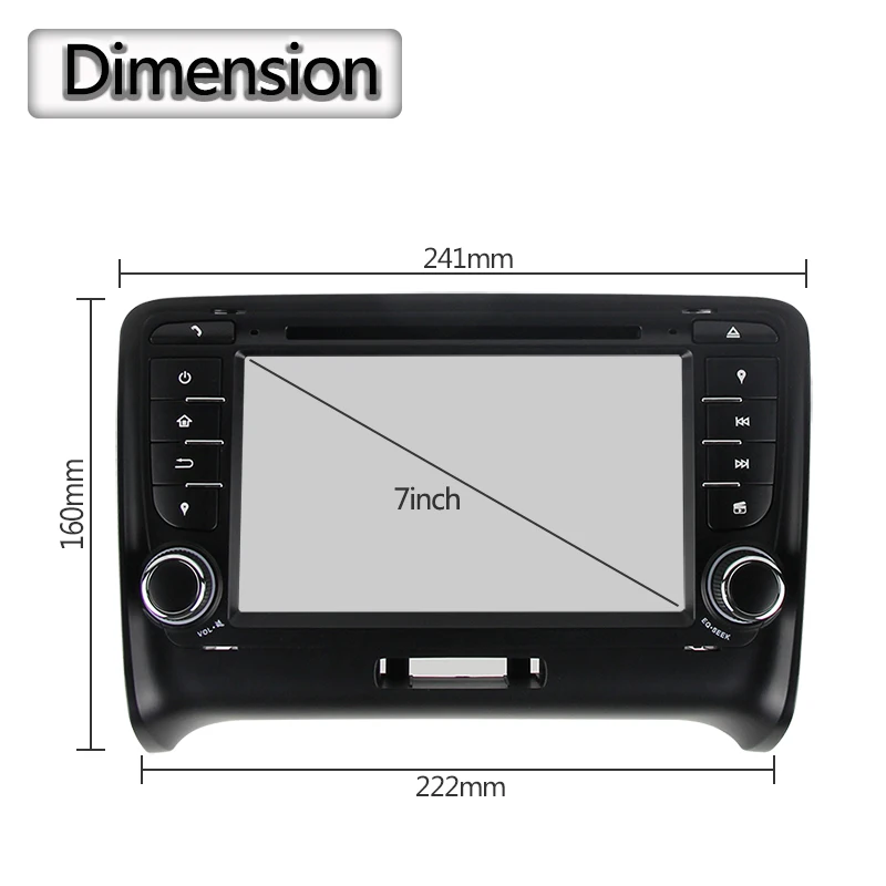 Sale Touch Screen Android 8.0 8.1 2 DIN Car DVD GPS For Audi TT MK2 2006 2007 2008 2009 2010 2011 2012 multimedia player radio wifi 0