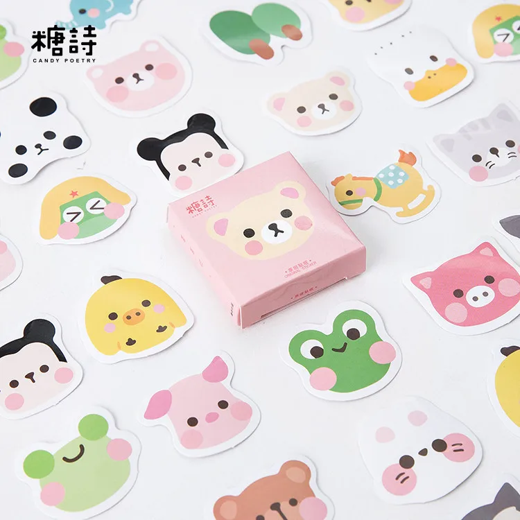 45 листов/Pack Kawaii домашних животных Стикеры Скрапбукинг дневник DIY украшения Стикеры s закладки ярлык уплотнения Стикеры s милые канцелярские