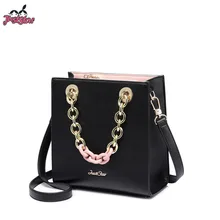 JUST STAR, женские Сумки из искусственной кожи, дамская модная сумка-тоут с ручкой на цепочке, женская сумка с клапаном, универсальная сумка через плечо для отдыха