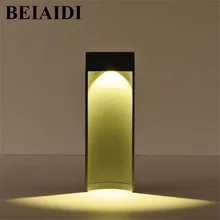 BEIAIDI 40/60 см наружная светодиодная садовая лампа водонепроницаемый вилла Пейзаж Полюс газон блокираторы света алюминиевая колонна светильник светильники