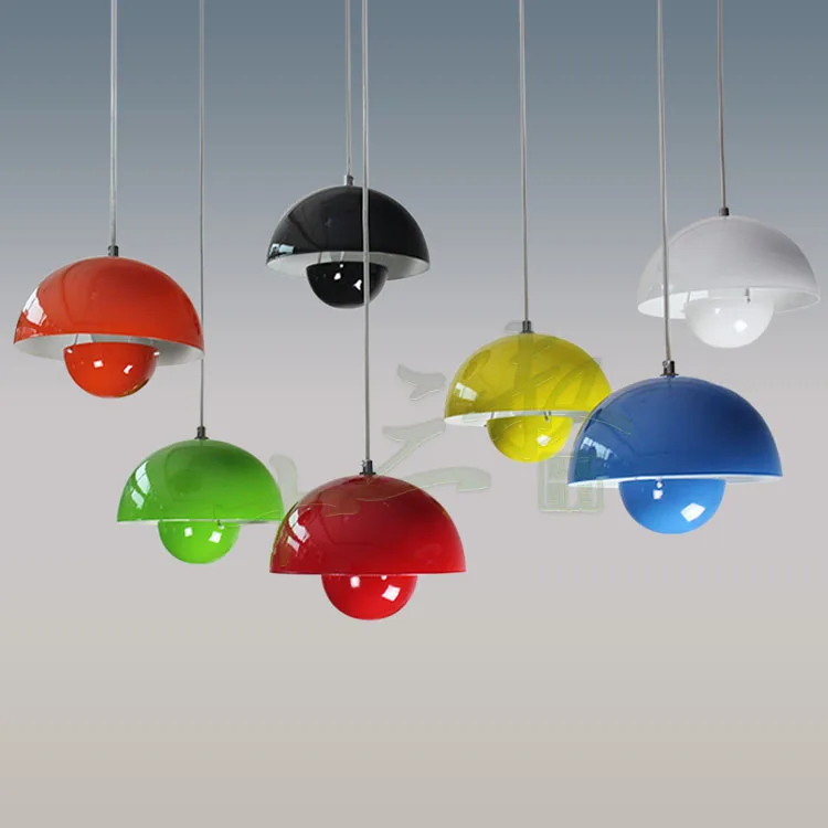

Creative Design Flowerpot pendant lamp Light Metal Modern Design white blue red green yellow E27 Creative chandeliers