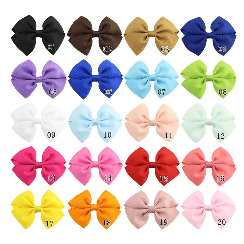 Boutique Hair Bows Girls Kids Children Alligator Clip Grosgrain Ribbon hair bow clips Kids Headbands Hair Clips Hair Accessories (6)