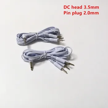 

100pcs/lot Electrode Lead Wire Connecting Cables for Digital TENS EMS pulse Therapy Machine Massager DC head 3.5mm 4pins 2.00mm