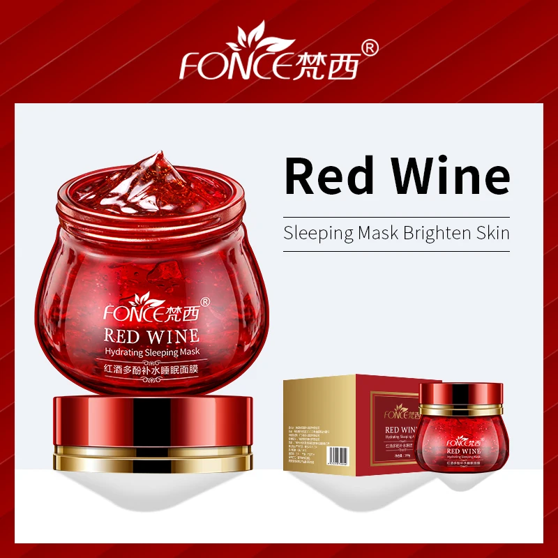 

Korean Skin Care Red Wine Sleeping Face Cream Moisturizing Gel Night Mask Anti Wrinkle Aging Nutrition Brighten Skin Care
