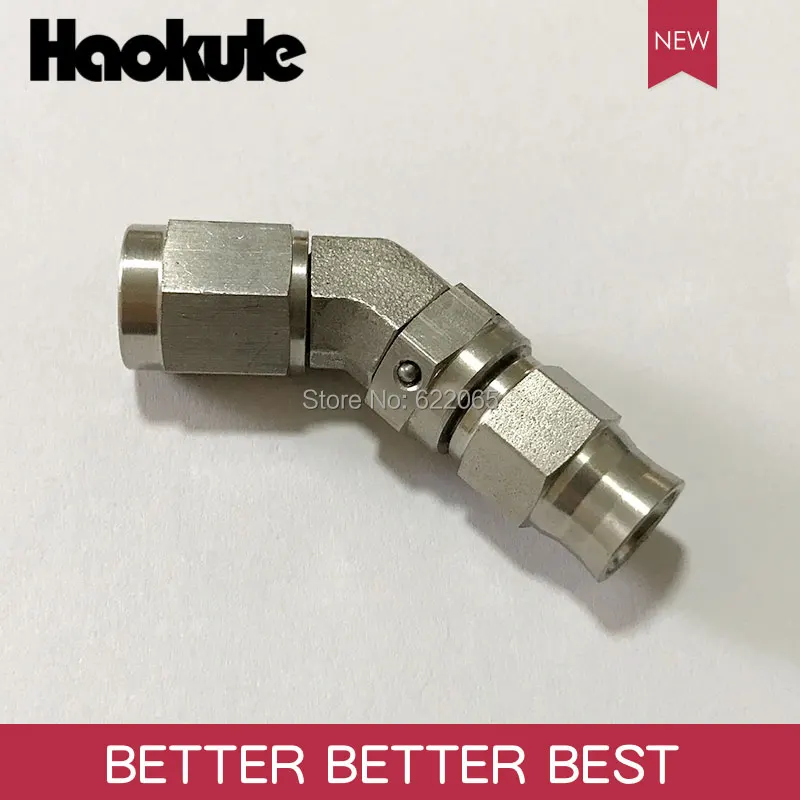 

Haokule Stainless Steel 45Degree AN3/3AN 3/8-24UNF Thread Hose End AN3 TEFLON PTFE HOSE END FITTING BRAKE SYSTEM FITTINGS