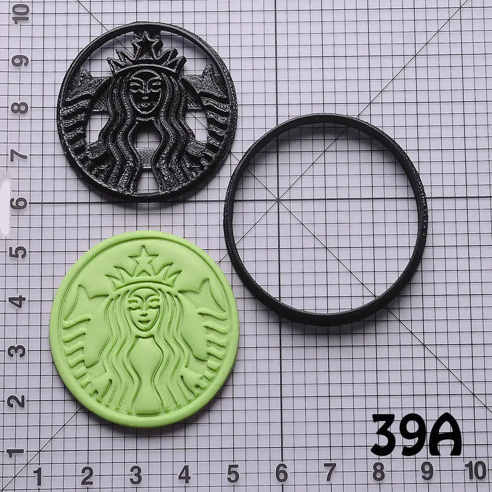 

Popular Coffee Logo Design Biscuit Cookie Cutter Set Custom Made 3D Printed Cookie Cutters