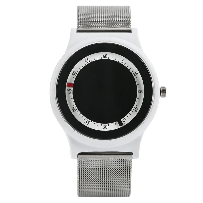 

Concise Sport Watch Luminous Turntable Dial Mesh Band Casual Men Women Quartz Wristwatch Simple Students Clock relogio masculino