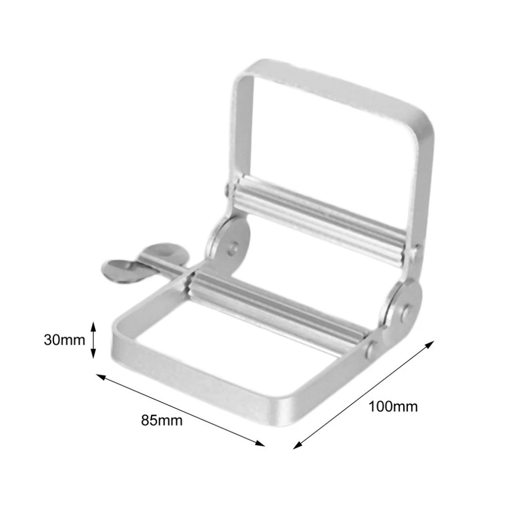 1 шт. диспенсер для зубной пасты, алюминиевая трубка, соковыжималка, инструмент для выдавливания крема для рук, аксессуары для ванной комнаты - Цвет: Серебристый