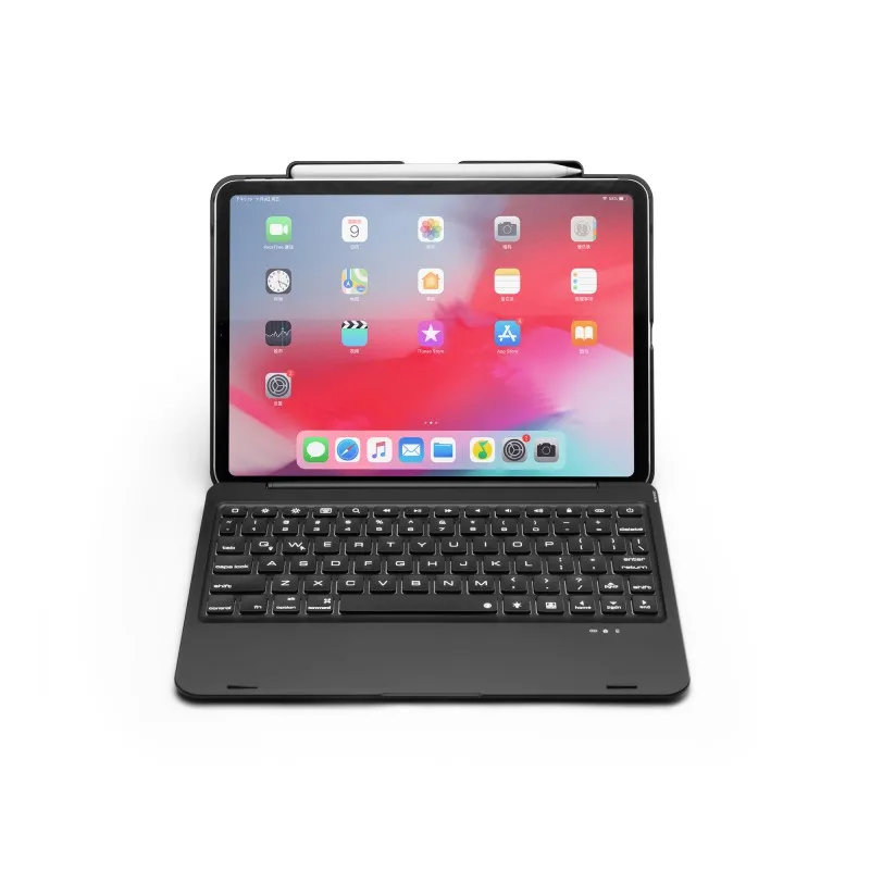 Чехол с Bluetooth клавиатурой и подсветкой для iPad Pro 11 a1989 A80 A2013 A1934, держатель карандаша, смарт-чехол, 7 цветов, беспроводная клавиатура - Цвет: Case for iPad Pro 11