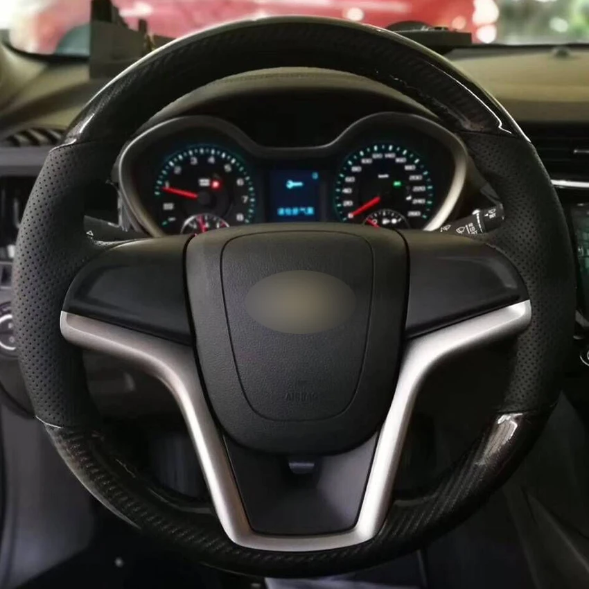 Кожаный чехол из углеродного волокна для рулевого колеса для Chevrolet Malibu 2011- вольт 2011