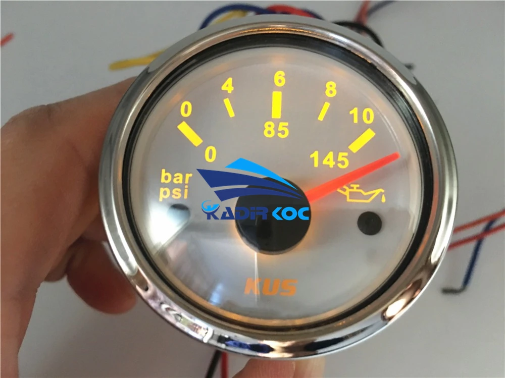 1 шт. 0-145psi УФ-фильтр 52 мм с измеритель давления масла топлива Давление датчики 0-10bar 12/24v подходит для лодки или автоматической настройки