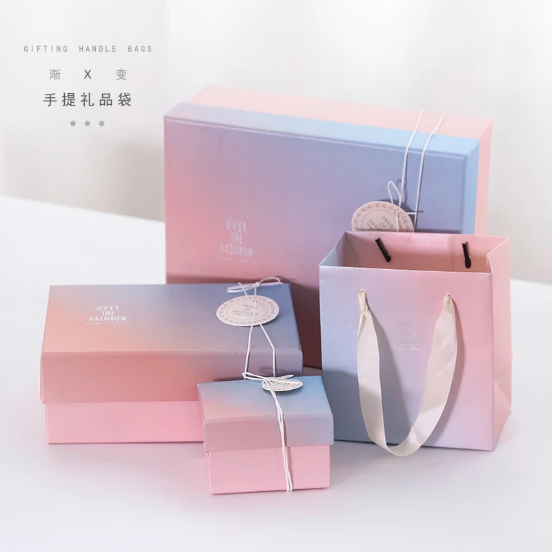 Gift Box Handbag Set Korean Art Clean Pack Bag Creative Birthday Paper ...