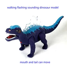 Детские электронные динозавры Домашние животные ходьба мигает звучание спинозавр модели реалистичные животные для детского развития игрушки подарки