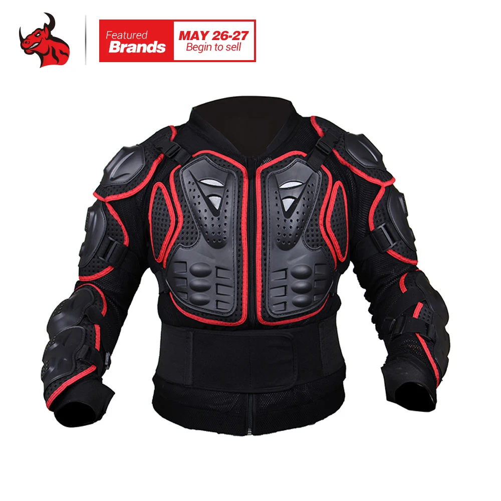 HEROBIKER Motorcycles Armor Protection Motocross Clothing Jacket Protector Motorcycle Full Body Armor Jacket Red