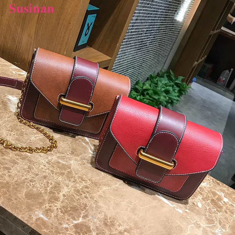 

Fashion Women Shoulder Bag 2018 PU Leather Ladies flap Crossbody bag Red luxury Mini Chain Female Messenger Bag Black bolsos