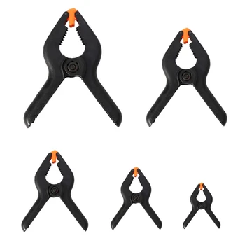 

9 Inch Heavy Duty Plastic Nylon Spring Clamp Clip Tips For Photography Background Black