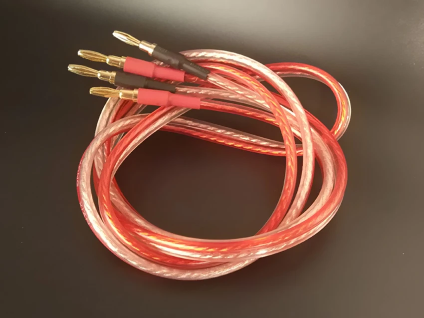 Hi end Hifi акустический кабель с 24K банановые вилки (пара)|Кабели VGA| |