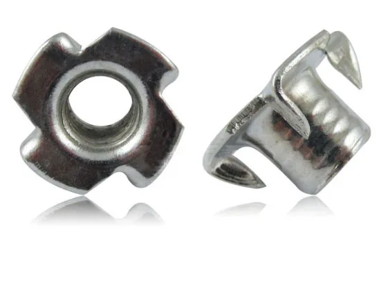 

M3 m4 m5 m6 m8 m10 m12 Wood furniture Embedded nut claw flange nail edge inerting 4 nail insering nut chair table home hardware