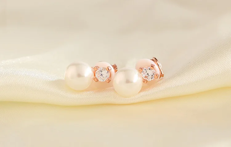 Fashion Pearl Clip on Earrings Cubic Zirconia No Hole Earring for Women Luxury Jewerly