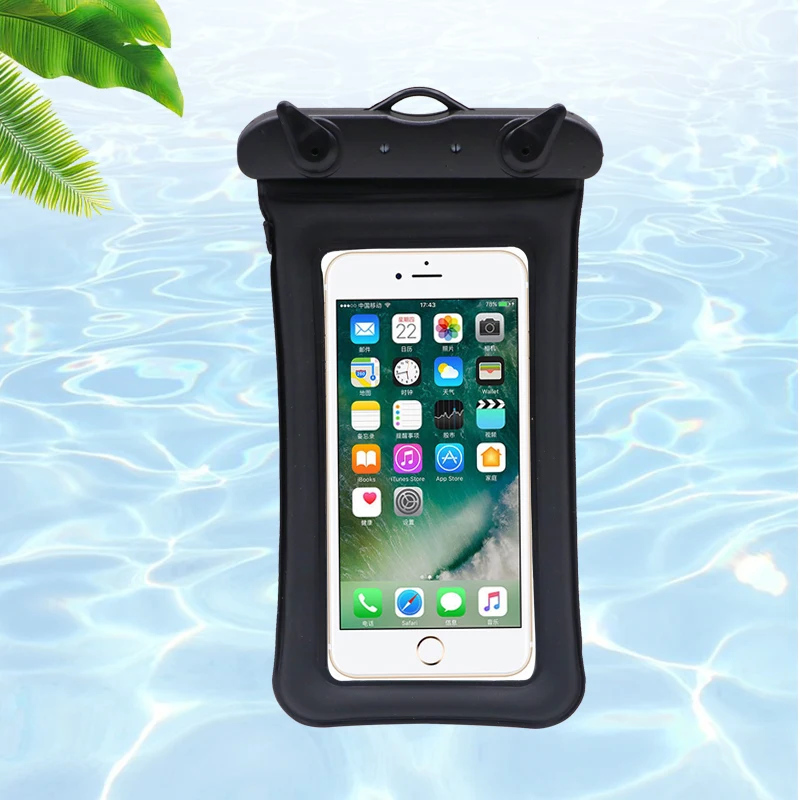 Универсальный 6,3 дюймов подушка безопасности плавающие сумки для плавания водонепроницаемый Сенсорный экран сумка для телефона подводный чехол для телефона iphone 8 8s