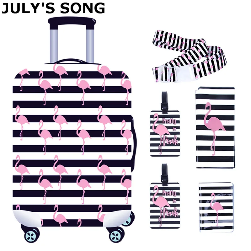 JULY'S песня 6 шт дорожные аксессуары наборы чемодан Крышка барсетка ремень для багажа для 18-32 дюймов сумка тележка чемодан чехол