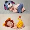 Tricot doux chapeau pantalon ensemble bébé vêtements accessoires mignon Animal Bebe nouveau-né photographie accessoires Lionet/poussin/tigre 0-4 mois ► Photo 1/6