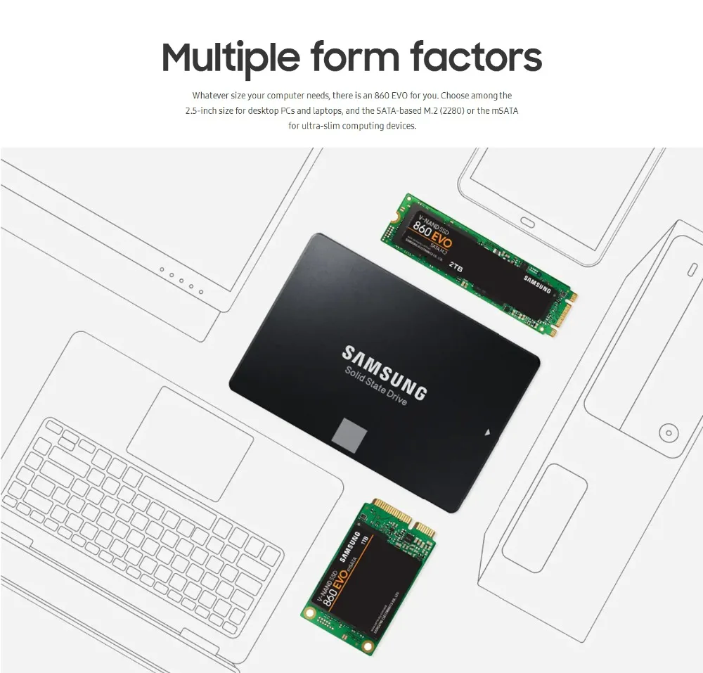 Samsung-SSD hard disk internal external hard drive harddisk 2.5 3.5 m2 msata sata NVMe PCIe USB  120GB 240GB 480GB 500GB 1TB 2TB 4TB hdd for computer Desktop tablet kingdian (5)