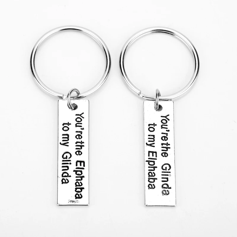 HANCHANG Musical Wicked Key Chain You're the Glinda to my Elphaba Glinda Handstamped Tag Keychain Best Friends Christmas Gift HANCHANG Musical Wicked Key Chain You're the Glinda to my Elphaba Glinda Handstamped Tag Keychain Best Friends Christmas Gift