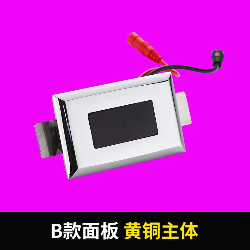 Инфракрасный автоматический Интегрированный Датчик писсуар, туалет скрытый датчик ПИССУАР ПРОМЫВОЧНЫЙ КЛАПАН, стоящий писсуар Соленоидный клапан, J18047 - Цвет: sensor panel B