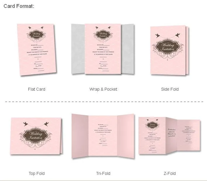 size of invitation card