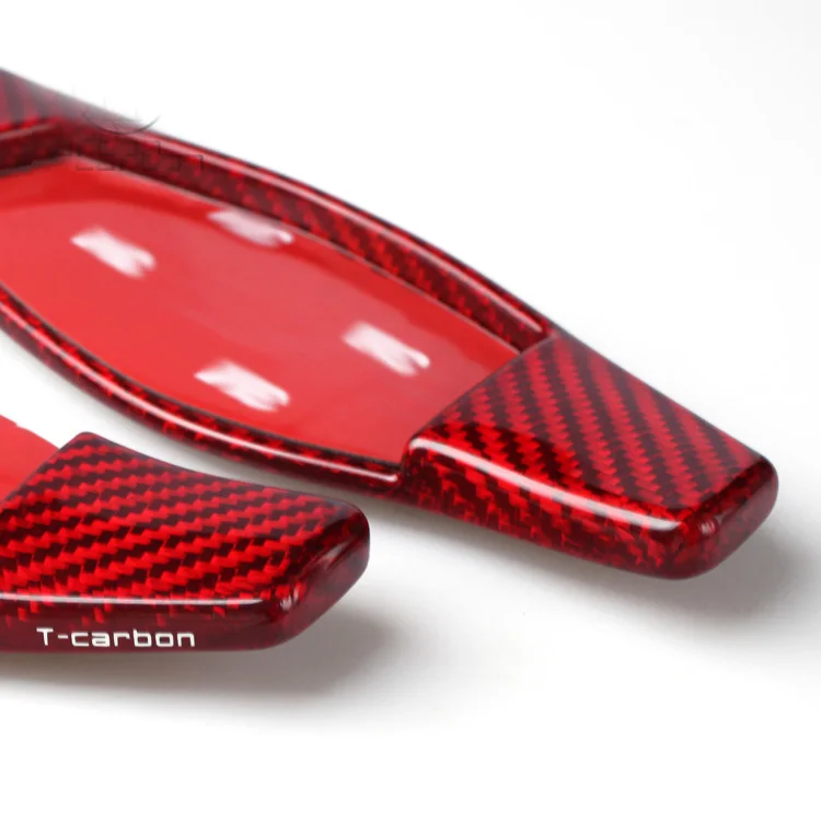 Углеродное волокно руль лопасти переключения расширение шиферная Крышка Накладка для Audi RS3 RS4 RS5 R8 TT RS