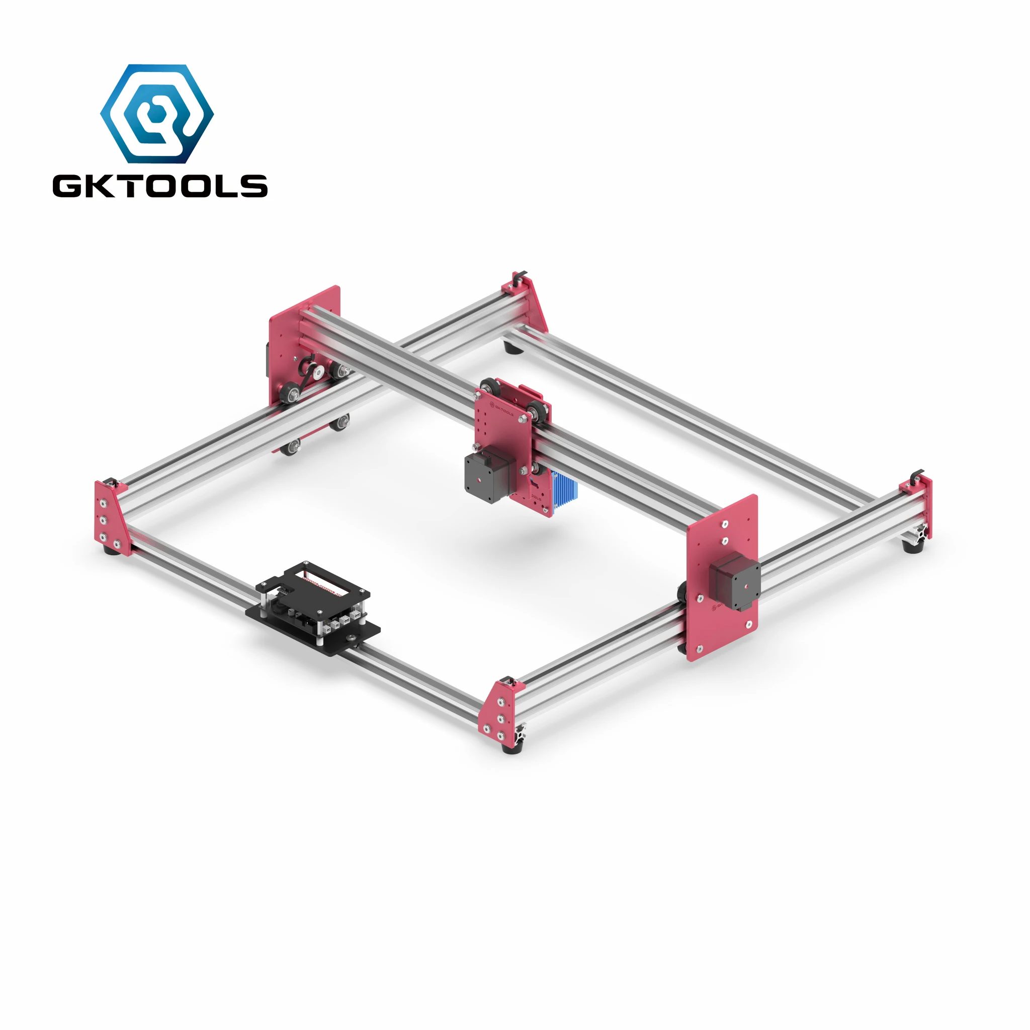 GKTOOLS 45*45 см все металлические DIY хобби мини ЧПУ 7500 МВт дерево лазерный гравер резак