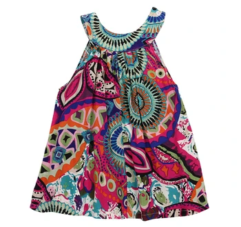 

Girls NEW Dresses Toddler Baby Flower Brief Cotton Sleeveless Wedding Princess Clothes Vintage Party Kids Mini Girl Dress