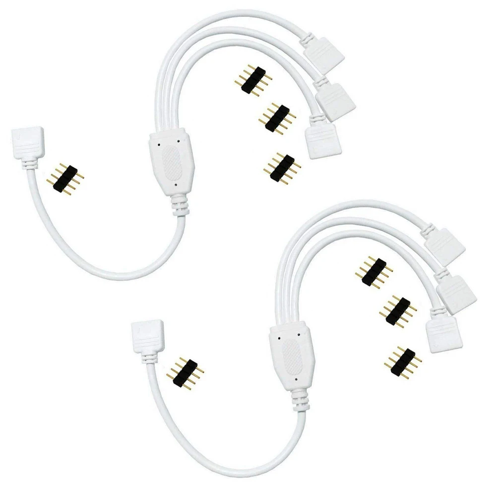 4 контакта 5 контактов RGB коннектор RGBW Удлинительный кабель женский 1 до 2 3