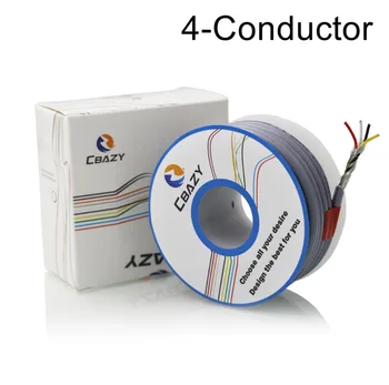 

4C-Grey-6M-UL 2547 24 AWG Multi-core control cable copper wire shielded audio cable headphone cable signal line