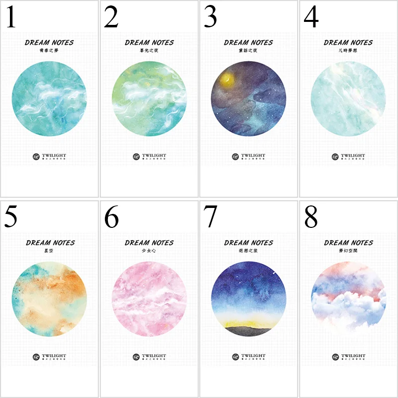 

School Supplies Stationery Creative Space Planet Memo Pad Kawaii Dream Sky Writing Pads Sticky Adhesive Notes For Kids Gift