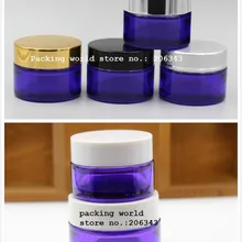 30 г фиолетовая стеклянная бутылка/банка для сыворотки/Крема/вещество для маски/гель для глаз/увлажняющий крем/косметическая упаковка баночка для средств по уходу за кожей/горшок